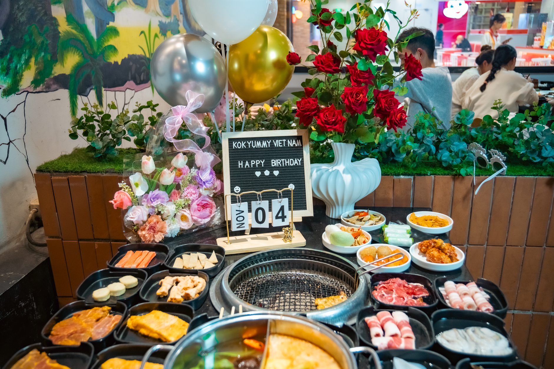 숯불구이 식당의 불판